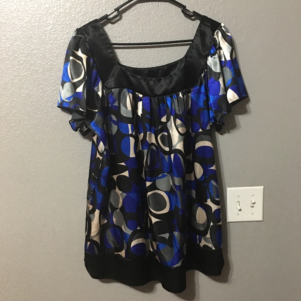 Lane Bryant Black/Blue Blouse